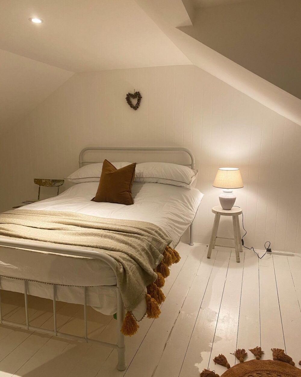 Loft bedroom with neutral bedroom