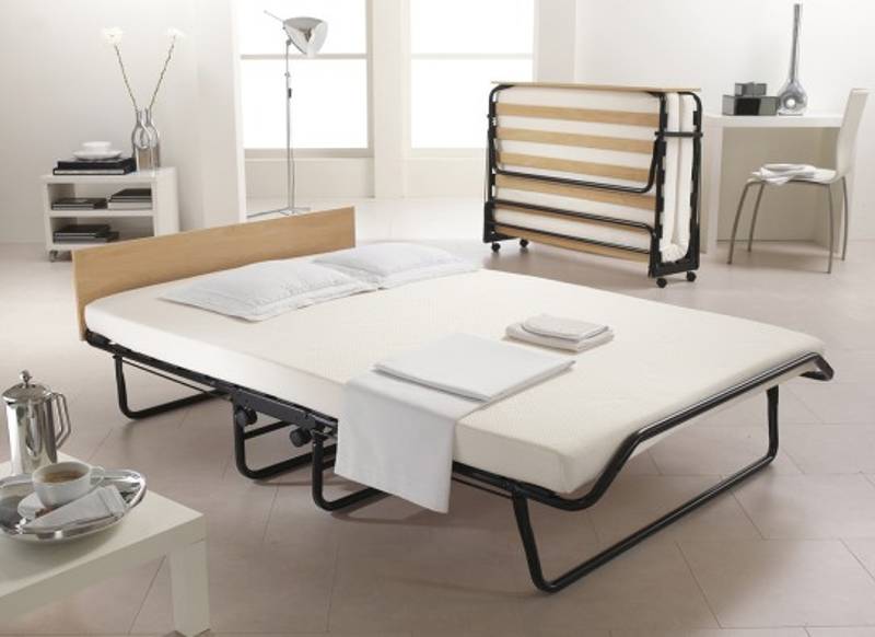 small folding bed with mattress