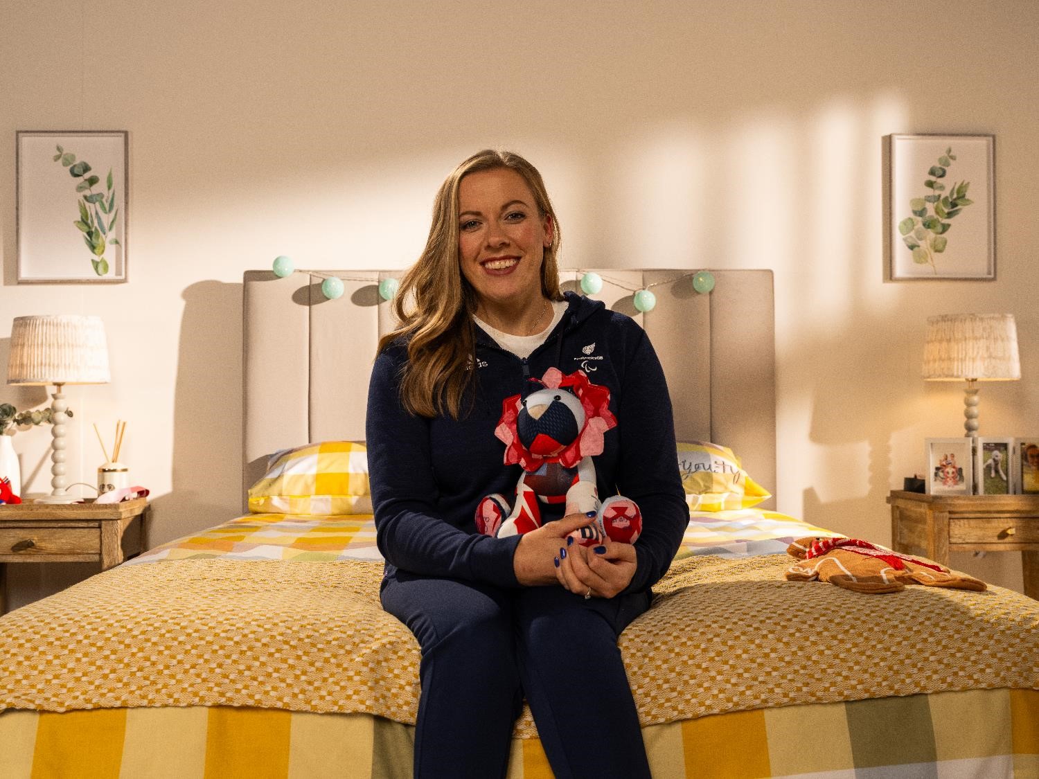 Hannah Cockroft OBE, ParalympicsGB wheelchair racing star, pictured in her Dreams bedroom